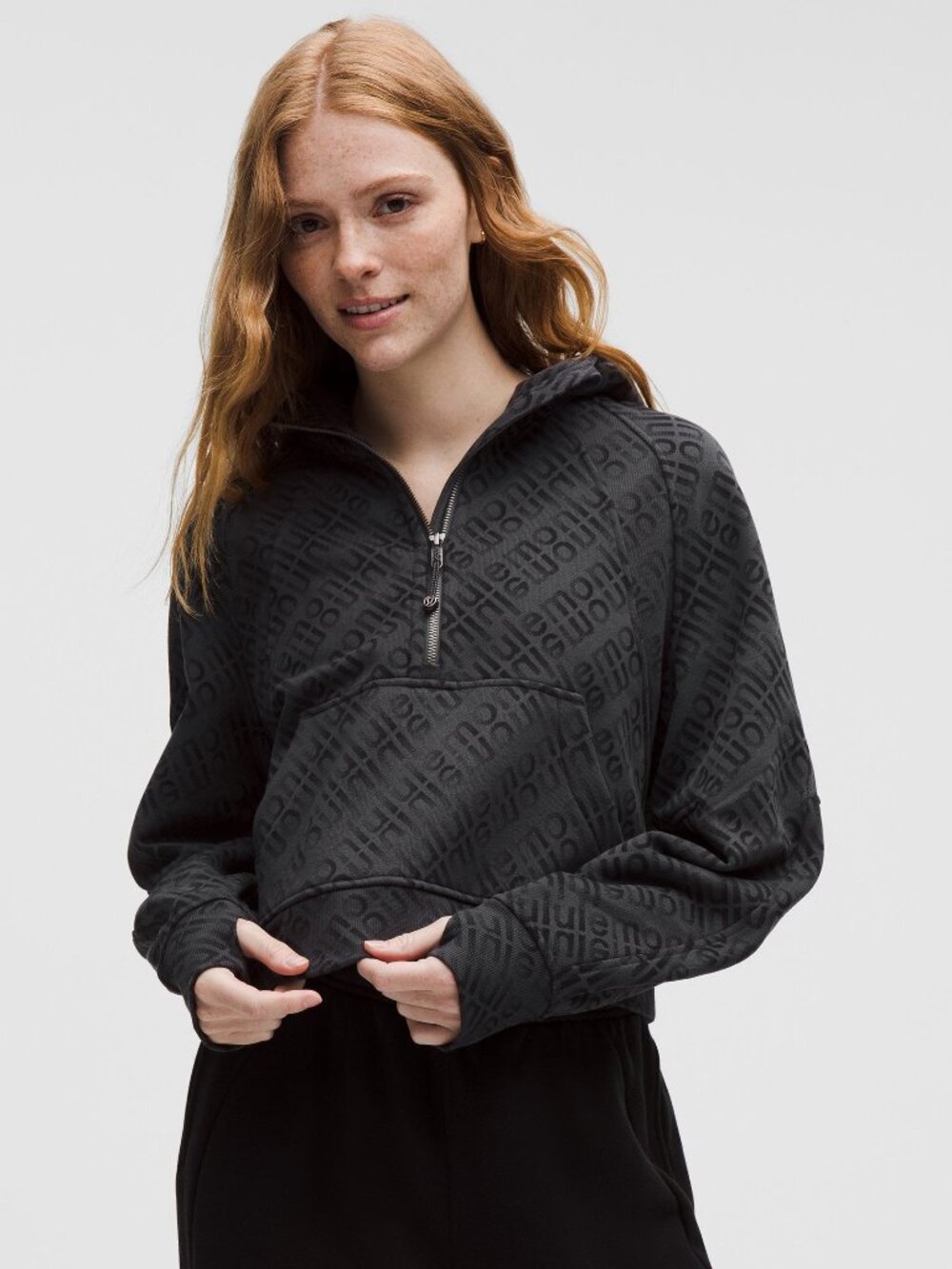 Lululemon Scuba Oversized Half-Zip Hoodie  1 x Flux Wordmark Wp Black Multi